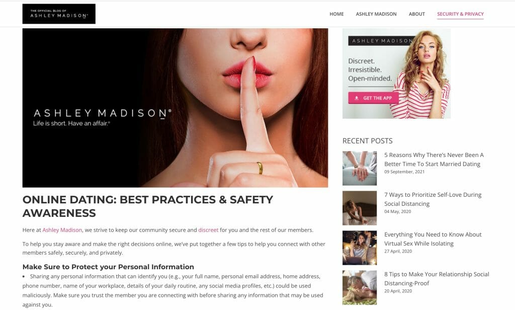 Ashley Madison safety