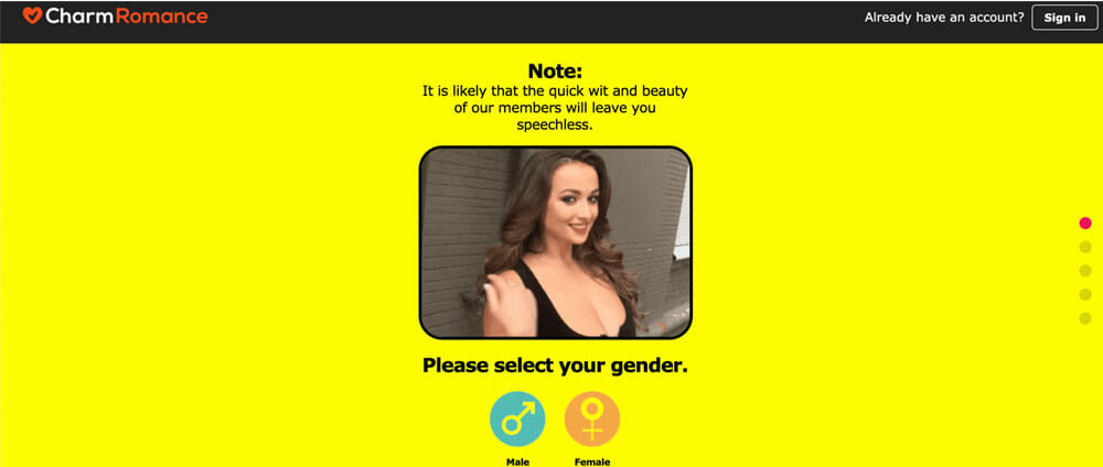 CharmRomance main page